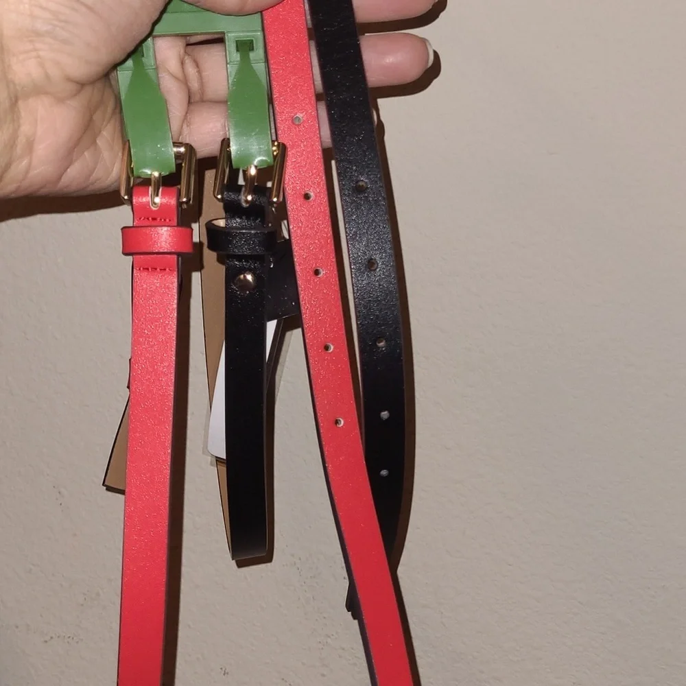 Kate Spade Red & Black Belts - Size Large
